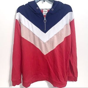 Victoria Secret Pink Color Block Quarter Zip